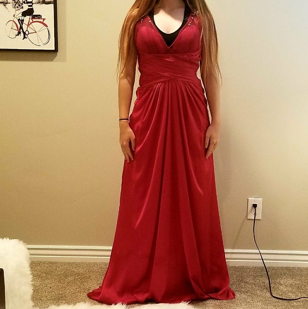 Red formal dress